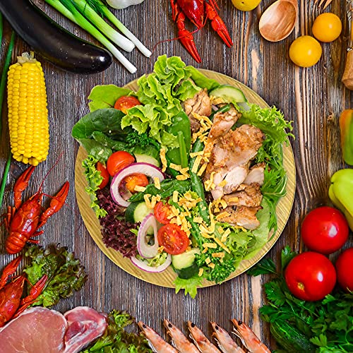 Earths Dreams [18 Piece] Dishes Set for 4 - Reusable Melamine Dinnerware Set - Elegant Bamboo Design Plates and Bowls Sets w/ 1 Bonus Lid & Saucer - Conveniently Dishwasher Safe - Dinnerware Set For 4