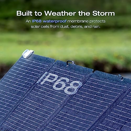 EF ECOFLOW 160 Watt Portable Solar Panel for Power Station, Foldable Solar Charger with Adjustable Kickstand, Waterproof IP68 for Outdoor Camping RV Off Grid System