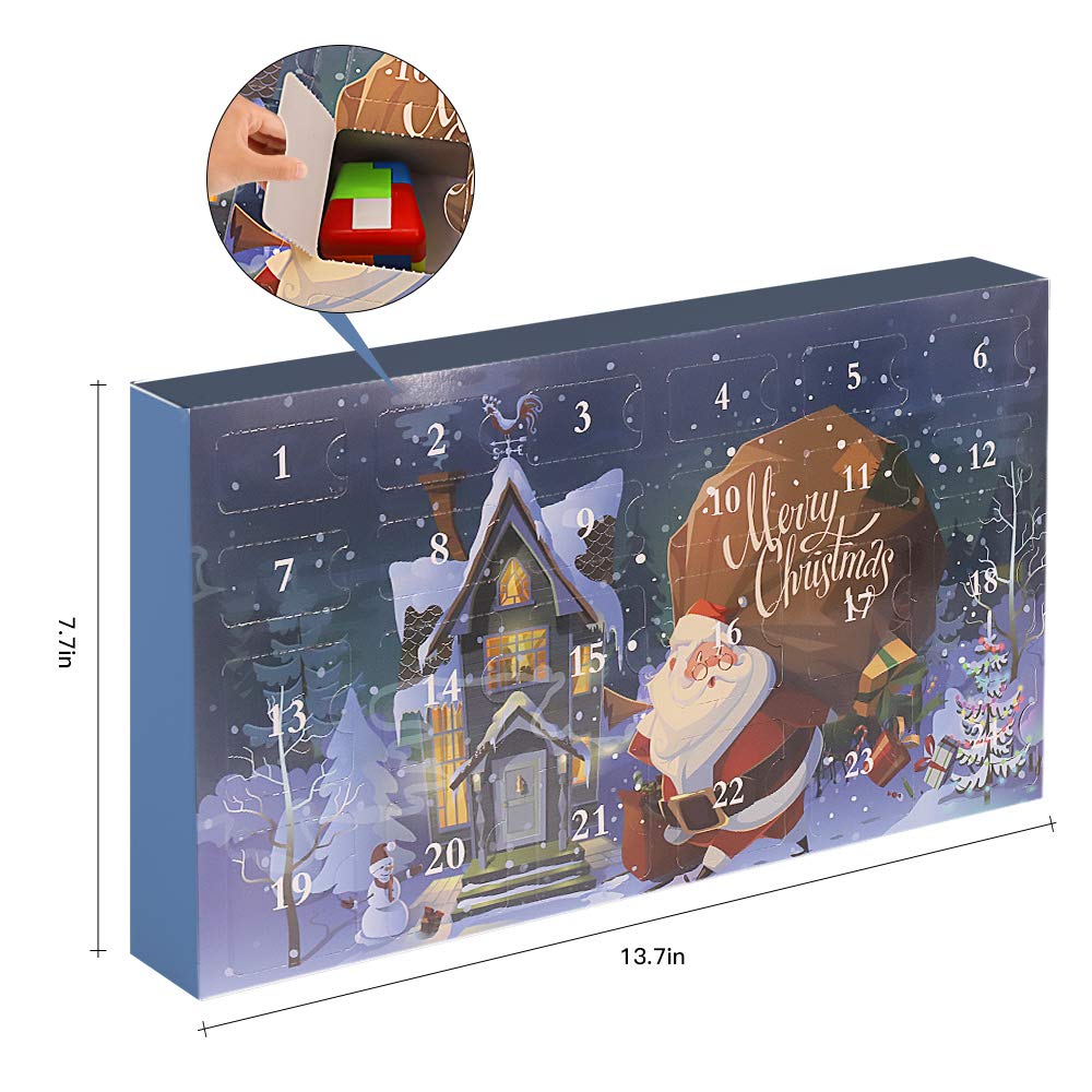 Set of 24 Brain Teaser Puzzles Toys Metal Wire Puzzle Plastic Puzzle Advent Calendar 2023 Countdown Calendar Gift Box for Kids Adults Challenge