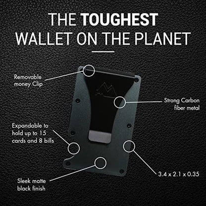 Mountain Voyage Minimalist Wallet for Men - Slim RFID Wallet I Matte Grey Credit Card Holder with Money Clip, Quality Aluminum & Rustproof Metal Finishes, Easily Removable Money & Cards, Mens Wallets