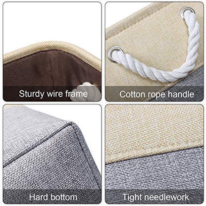 Syeeiex Storage Bins, [3-Pack] 13x13x13 Storage Cube Bins, Collapsible Storage Cubes, Storage Baskets, Versatile Fabric Storage Bins for Storing Cloths, Kid's Toys, Books on Bedroom or Living Room