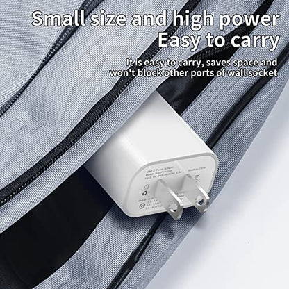3Pack USB C Charger Block 20W [Apple MFi Certified], iGENJUN PD 3.0 Type C Charger Wall Charger USBC Power Adapter Brick Cube Fast Charger for iPhone 15/15 Pro/14/13, Galaxy, Pixel, AirPods Pro-White
