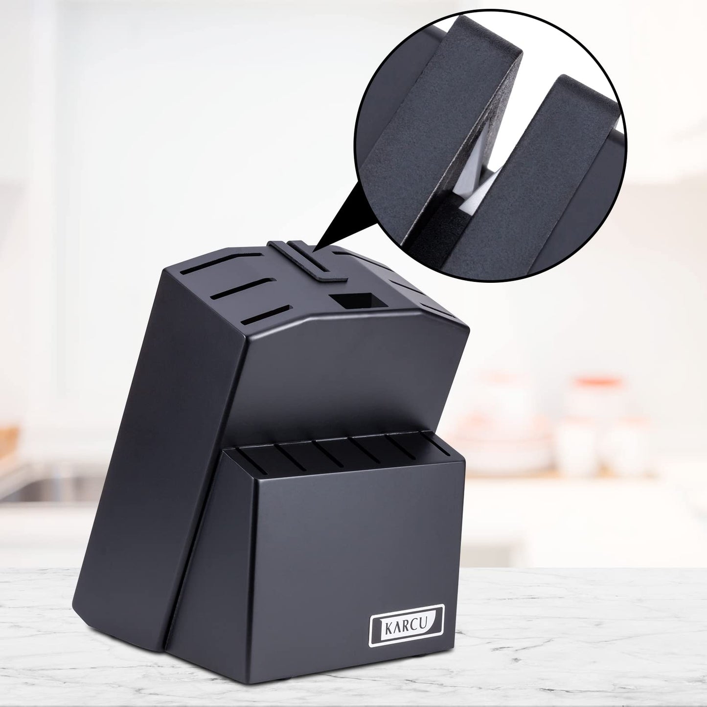 14-piece Karcu Kitchen Knife Block Set, German Stainless Steel Knife Set