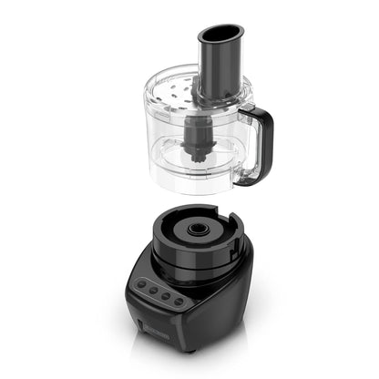 BLACK+DECKER 3-in-1 Easy Assembly 8-Cup Food Processor, Black