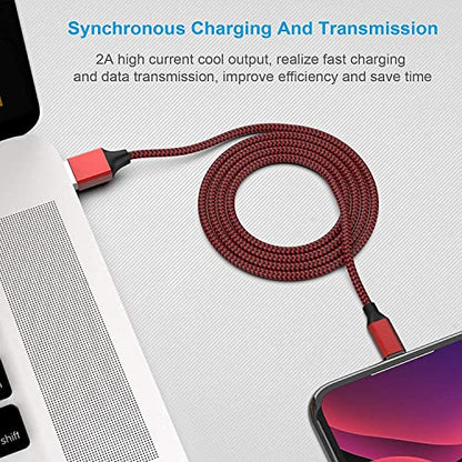 [Apple MFi Certified] 6Pack 3/3/6/6/6/10 FT iPhone Charger Nylon Braided Fast Charging Lightning Cable Compatible iPhone 14 Pro/13 mini/13/12/11 Pro MAX/XR/XS/8/7/Plus/6S/SE/iPad