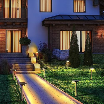Consciot Solar Pathway Lights Outdoor 6 Pack, IP65 Solar Lights Outdoor Waterproof, Solar Garden Outdoor Solar Lights for Yard Path Walkway Driveway
