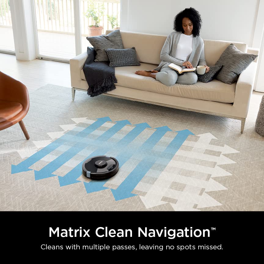 SHARK RV2620WD AI Ultra Robot Vacuum and Mop with Matrix Clean Navigation, CleanEdge Technology, Perfect for Pet Hair, Compatible with Alexa, Black/Mocha