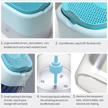 OMAIA Dish Soap Dispenser for Kitchen Sink - Blue Kitchen Gadgets 2023 - dishwashing Liquid Dispenser for Kitchen - Sink Countertop Organizer - Kitchen Soap Dispenser with Sponge Holder