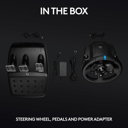 Logitech G923 Racing Wheel and Pedals for Xbox Series X|S, Xbox One and PC featuring TRUEFORCE up to 1000 Hz Force Feedback, Responsive Pedal, Dual Clutch Launch Control, and Genuine Leather Wheel Cover