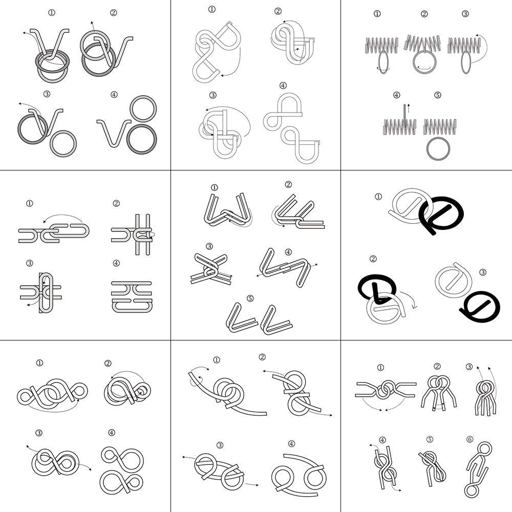Set of 24 Brain Teaser Puzzles Toys Metal Wire Puzzle Plastic Puzzle Advent Calendar 2023 Countdown Calendar Gift Box for Kids Adults Challenge