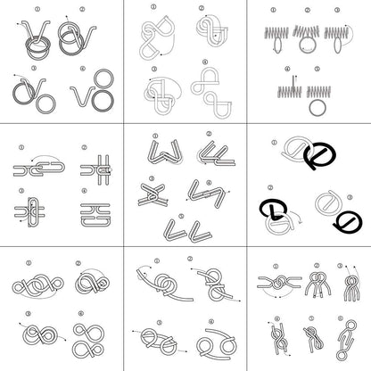 Set of 24 Brain Teaser Puzzles Toys Metal Wire Puzzle Plastic Puzzle Advent Calendar 2023 Countdown Calendar Gift Box for Kids Adults Challenge