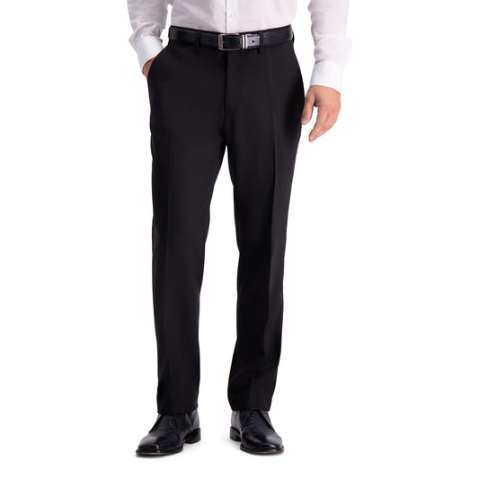 Kenneth Cole REACTION mens Techni-cole Mini Check Modern Fit Flat Front Dress Pants, Black, 34W x 30L US