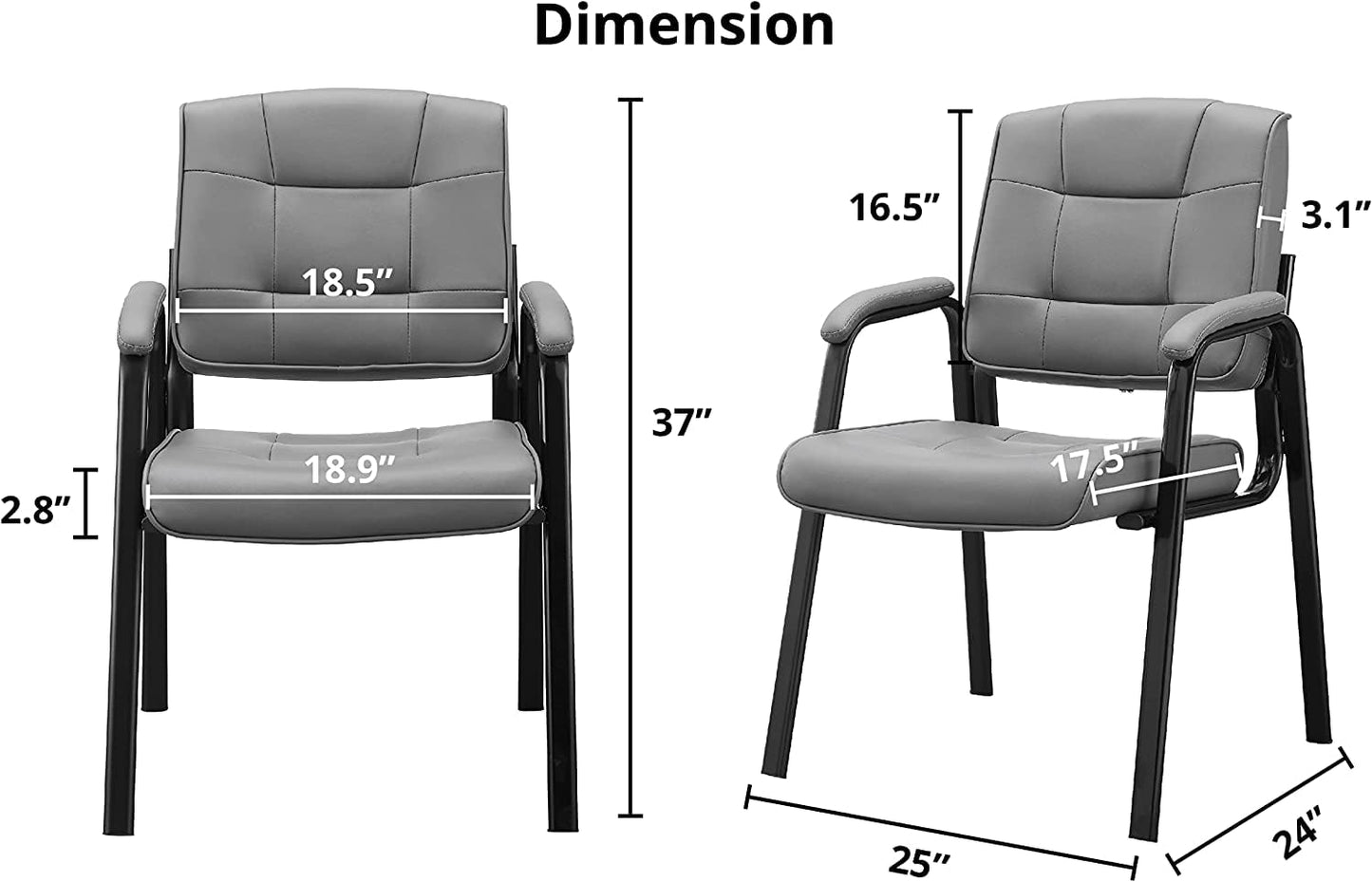 UPDATE: DEAD! Naomi Home Indulge in Comfort Mindy Office Guest Chair Set of 8 - Luxurious Leather Executive Waiting Room Chairs Set of 8 for Reception, Conference, and Lobby Spaces – Gray