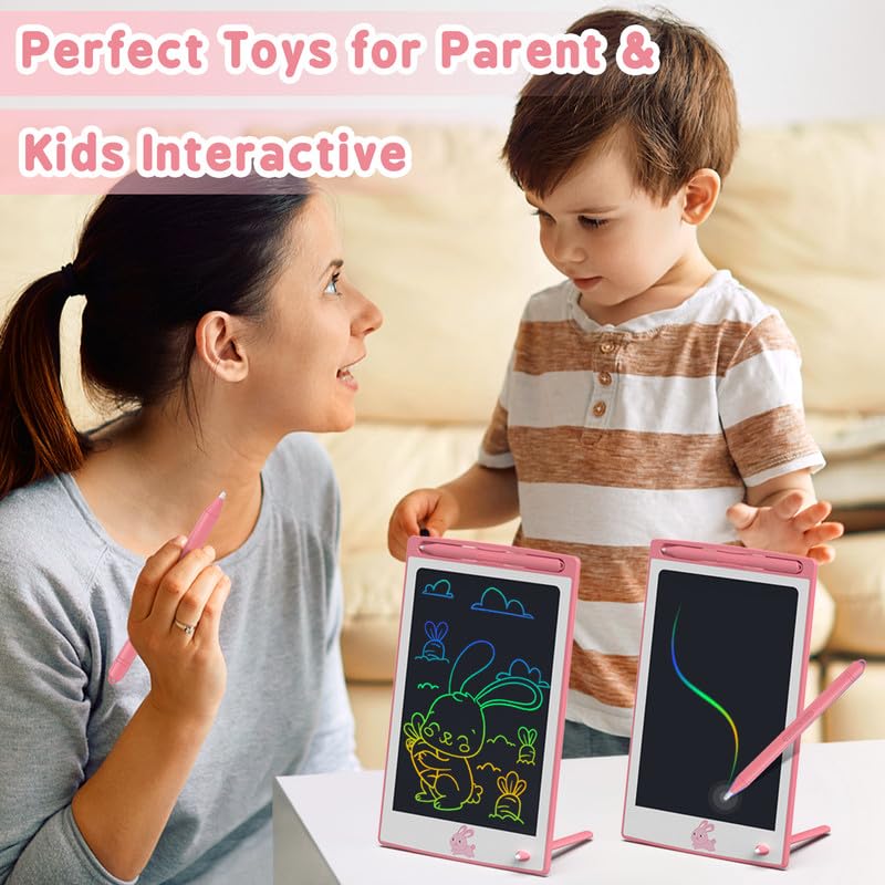 BAVEEL 3 Pcs in 1 Pack LCD Writing Tablets for Kids, Toddler Toys Gifts for Age 2 3 4 5 6 Girls Boys Birthday Christmas. 8.5 Inch Doodle Pad Drawing Tablet for Class & Travel & Home. Pink/Pink/Pink