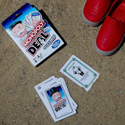 Monopoly Deal Quick-Playing Card Game for Families, Kids Ages 8 and Up and 2-5 Players