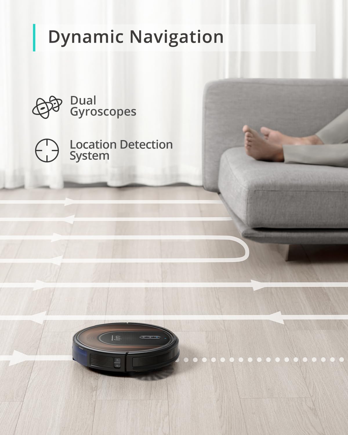 eufy RoboVac G30 Hybrid SES, 2-in-1 Sweep and mop, Self-Emptying Robot Vacuum, Dynamic Navigation, Allergy Care, 2000 Pa Strong Suction, Wi-Fi, Carpets and Hard Floors