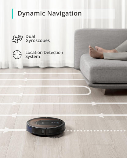 eufy RoboVac G30 Hybrid SES, 2-in-1 Sweep and mop, Self-Emptying Robot Vacuum, Dynamic Navigation, Allergy Care, 2000 Pa Strong Suction, Wi-Fi, Carpets and Hard Floors