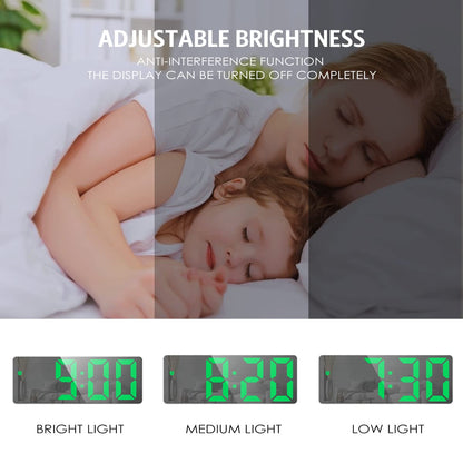 Olipiter Digital Clock for Heavy Sleepers, Alarm Clocks for Bedrooms, LED Digital Clock Large Display, USB/Battery Desktop Clock with Temperature, Adjustable Brightness, Voice Control, 12/24H