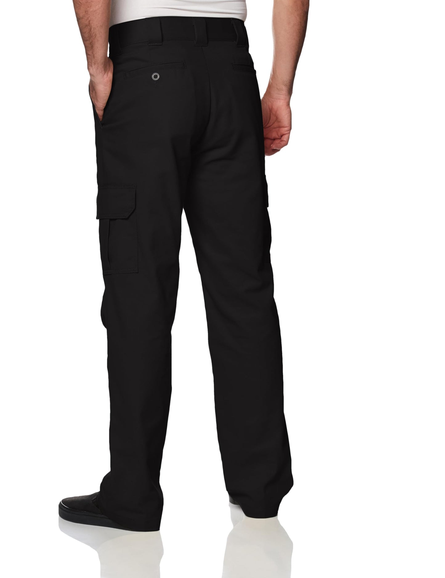Dickies mens Regular Straight Stretch Twill Cargo work utility pants, Black, 30W x 32L US