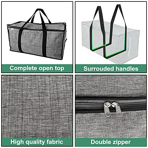 Zirakpro, Zip Moving & Storage Bag, Heavy Duty & Large Space Saving Bag, Travel, Packing Accessory, Reusable & Sustainable, 2 Pack)