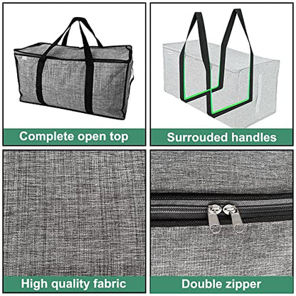 Zirakpro, Zip Moving & Storage Bag, Heavy Duty & Large Space Saving Bag, Travel, Packing Accessory, Reusable & Sustainable, 2 Pack)