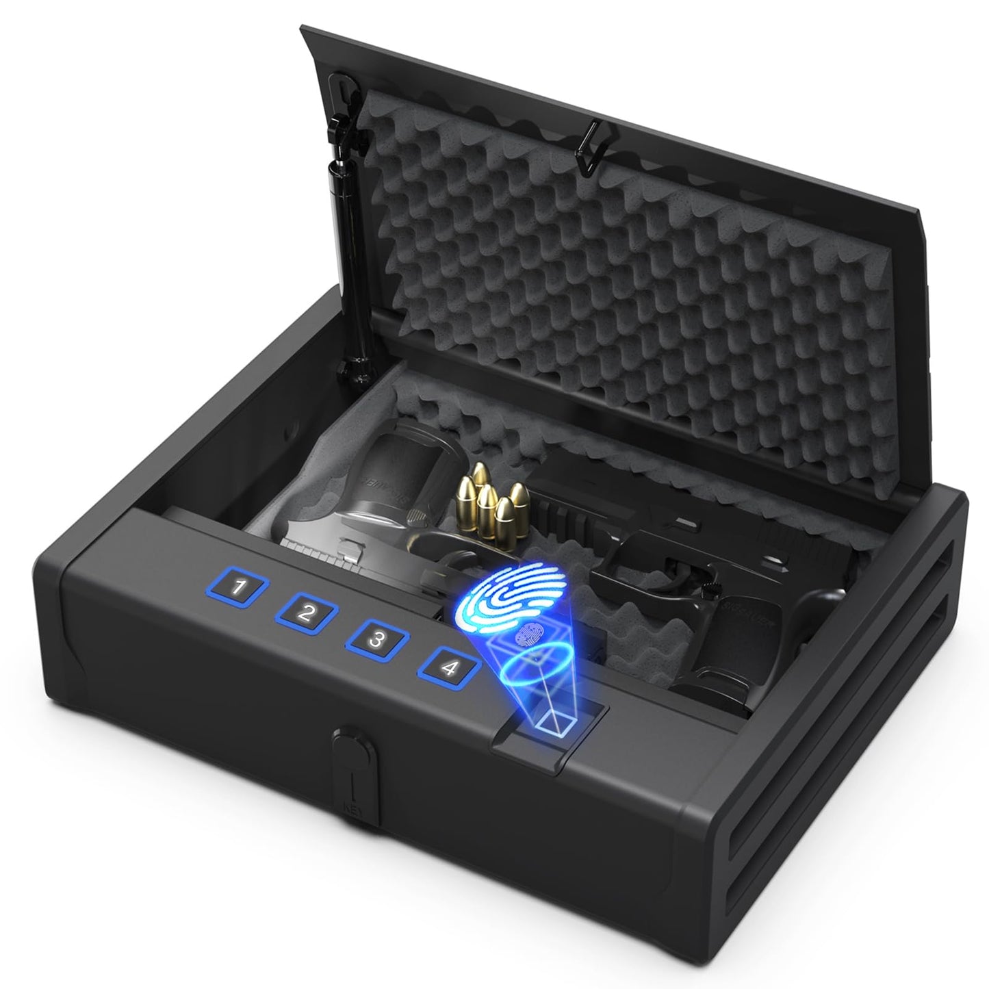 UPDATE: This Code Has Expired! HARDROCK gun safe for handgun, biometric gun safes for Pistol，fingerprint gun safe for Handgun,Quick-Access，Ammunition Storage Security lock box for Home nightstand bedside
