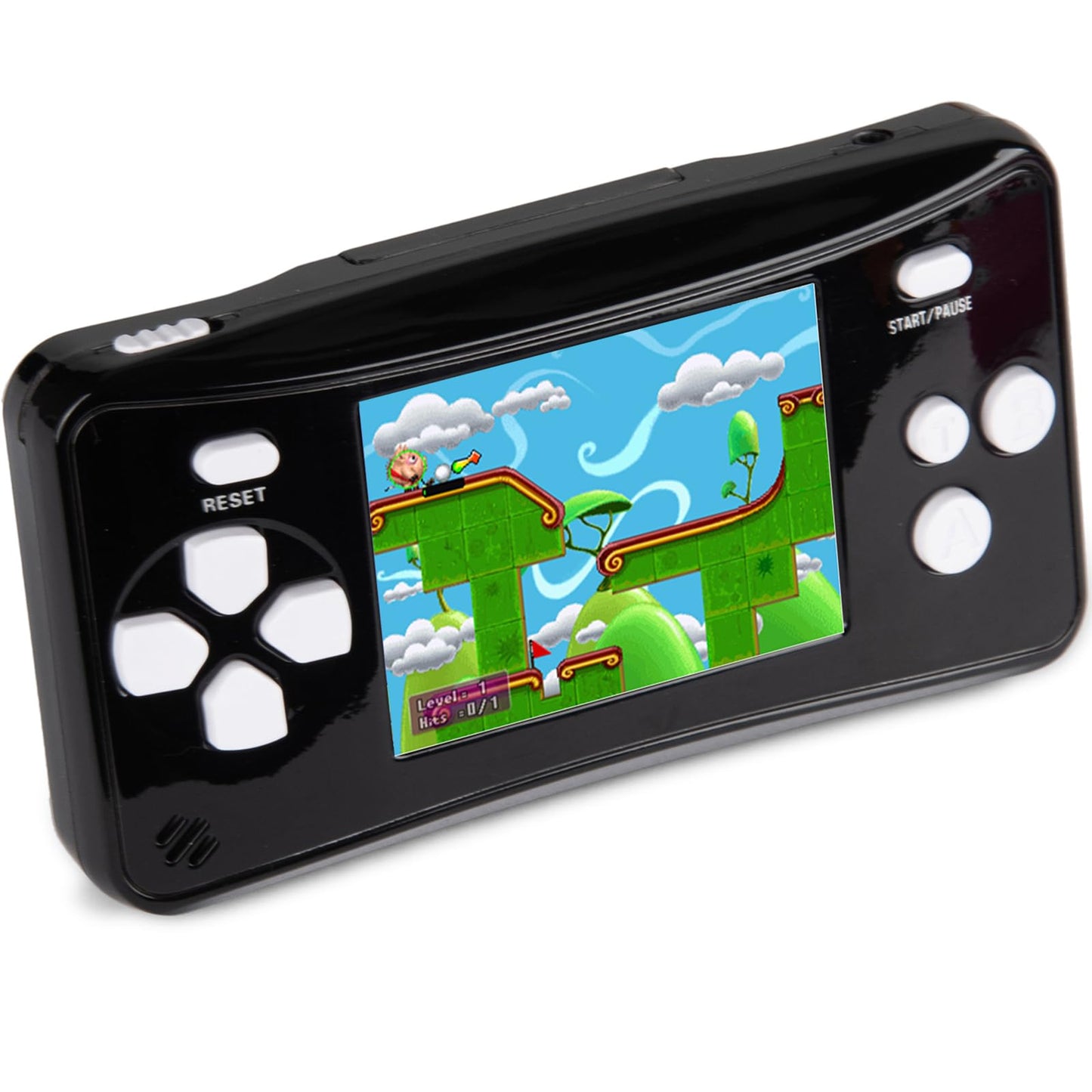 X-JOYKIDS QS17Black Handheld Game for Kids Portable Retro Video Game Player Built-in 182 Classic Games 2.5 inches LCD Screen Family Recreation Arcade Gaming System Birthday Present for Children