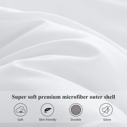 Aisbo Fluffy Duvet Insert Twin - Twin Size Duvet Insert White for All Season, Soft Lightweight Cooling Duvet with Corner Taps, 68x88 inch