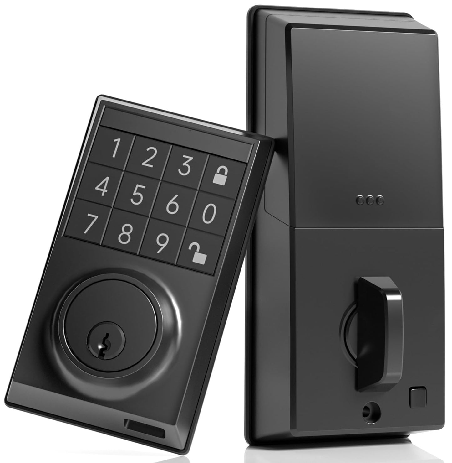 Smart Front Door Lock Set - Keyless Entry Door Lock with Keypads, Electronic Keypad Deadbolt 103 User Codes, Auto Lock, Mute Function, Low Battery Indicator, Includes 2 Keys-Ideal for Home Security