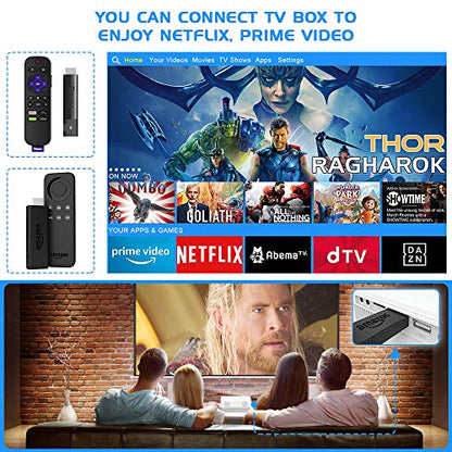 Projector with WiFi and Bluetooth, 2023 Upgrade 9500L Outdoor Projector, Mini Movie Projector Supports 1080P Synchronize Smartphone Screen by WiFi/USB Cable for Home Entertainment