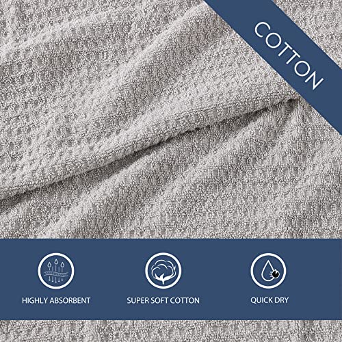 Tommy Bahama- Washcloth Set, Highly Absorbent Cotton Bathroom Decor, Low Linting & Fade Resistant (Northern Pacific Grey, 12 Piece)
