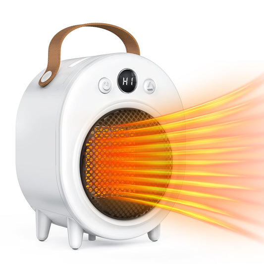 DTZY Electric Space Heater Indoor, 1200W PTC Fast Heating Ceramic, Overheating & Tip Over Protection, 5H Timer, 3 Modes, Portable Electric Heater for Bedroom, Office and Indoor Use