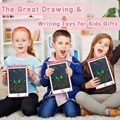 BAVEEL 3 Pcs in 1 Pack LCD Writing Tablets for Kids, Toddler Toys Gifts for Age 2 3 4 5 6 Girls Boys Birthday Christmas. 8.5 Inch Doodle Pad Drawing Tablet for Class & Travel & Home. Pink/Pink/Pink