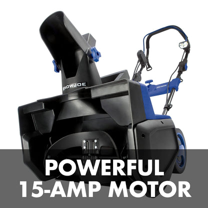 Snow Joe SJ625E Electric Walk-Behind Single Stage Snow Blower, 21-Inch Clearing Width, 15-Amp Motor, Directional Chute Control, LED Light, Blue