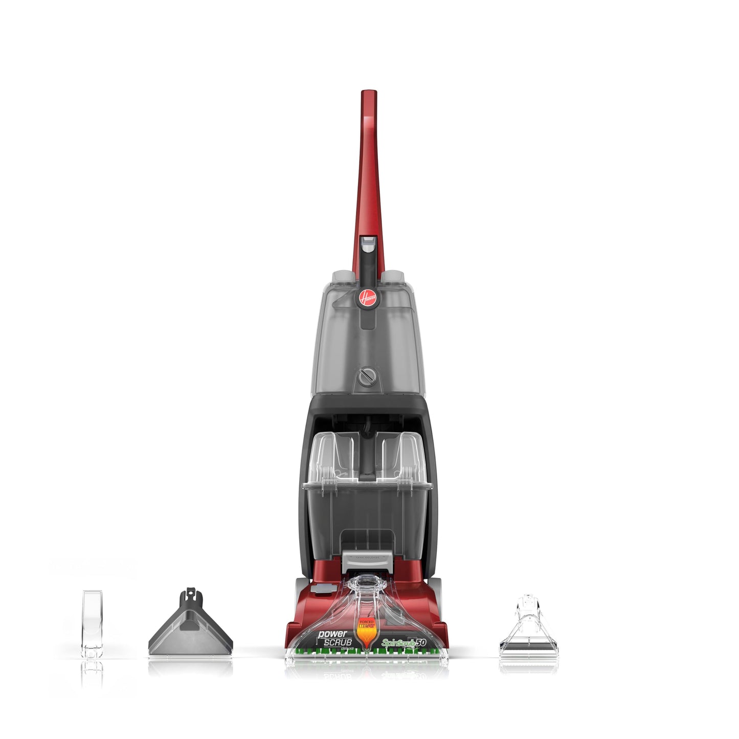Hoover PowerScrub Deluxe Carpet Cleaner Machine, with Multi-Purpose Tools, Powerful Suction, Deep Cleaning Upright Shampooer, Pet Stain Remover, FH50150NC, Red