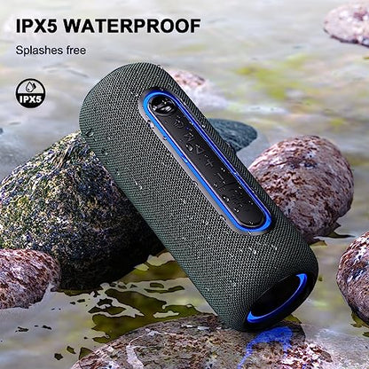 ADD 2 TO YOUR CART! Bobtot Portable Bluetooth Speaker Wireless Speaker, TWS Stereo Sound Bluetooth 5.0 Waterproof IPX5 Built-in Mic with RGB Lights for Home Indoors and Outdoors Party…