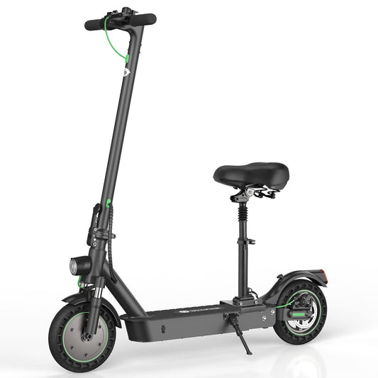 isinwheel S9 Max Electric Scooter with Seat,22 Miles Long Range and 18.6 MPH Portable Folding Commuting Scooter for Adults, Dual Suspension & Brakes, App and Scooter Bag