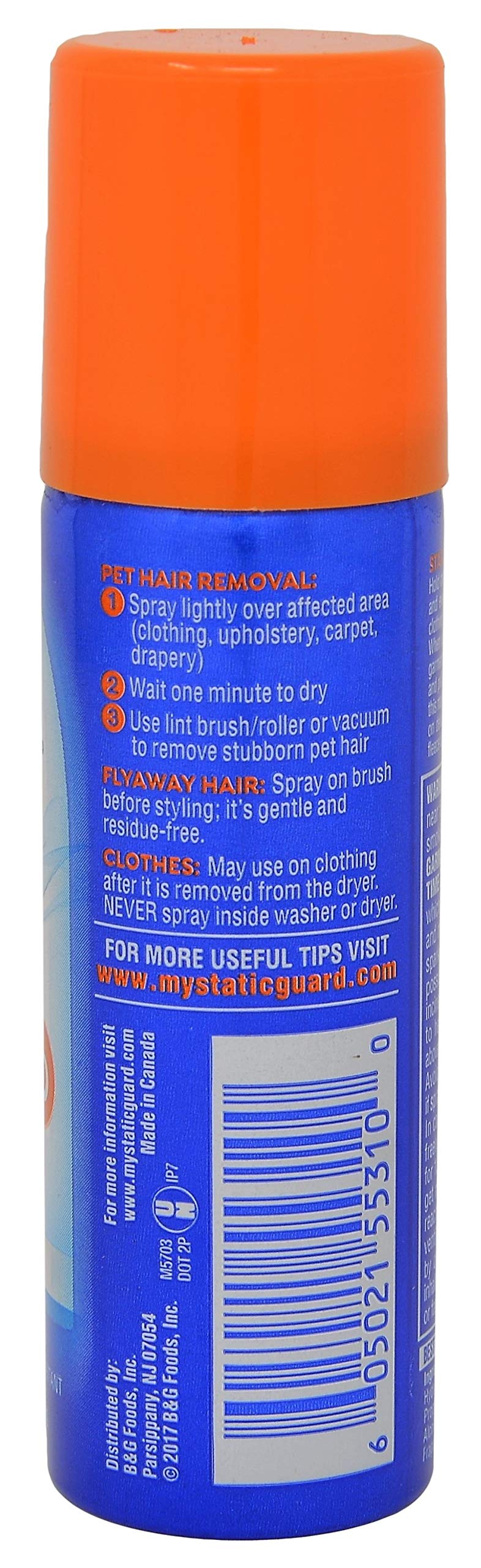 Static Guard Fabric Spray, Original Sent, 1.4 Ounce Can (Pack of 3)