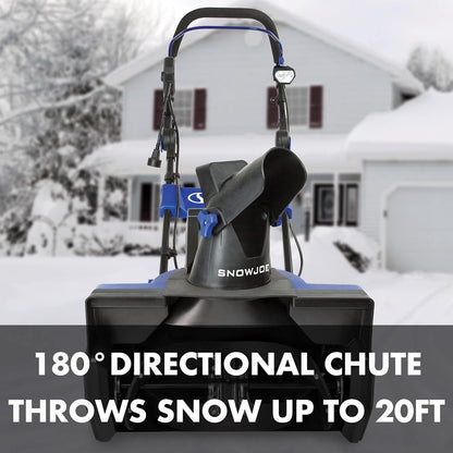 Snow Joe SJ625E Electric Walk-Behind Single Stage Snow Blower, 21-Inch Clearing Width, 15-Amp Motor, Directional Chute Control, LED Light, Blue
