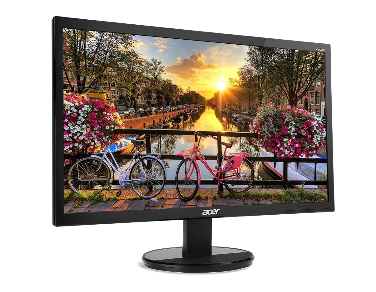 Acer K242HQL bid 23.6” Full HD (1920 x 1080) VA Monitor | 60Hz Refresh Rate | 5ms Response Time | For Work or Home (HDMI Port 1.4, DVI Port & VGA Port)