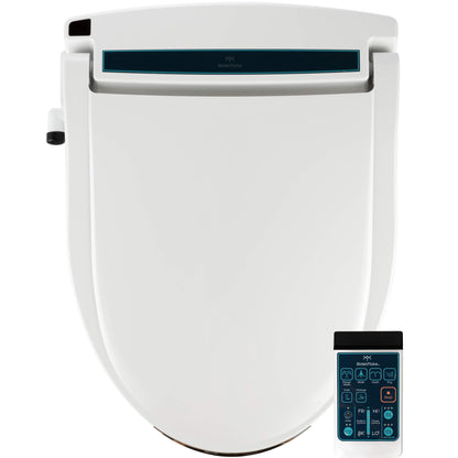 BidetMate 2000 Series Electric Bidet Heated Smart Toilet Seat with Unlimited Water, Side Control Panel, Deodorizer, and Warm Air Dryer - Adjustable Self-Cleaning Fits Round Toilets