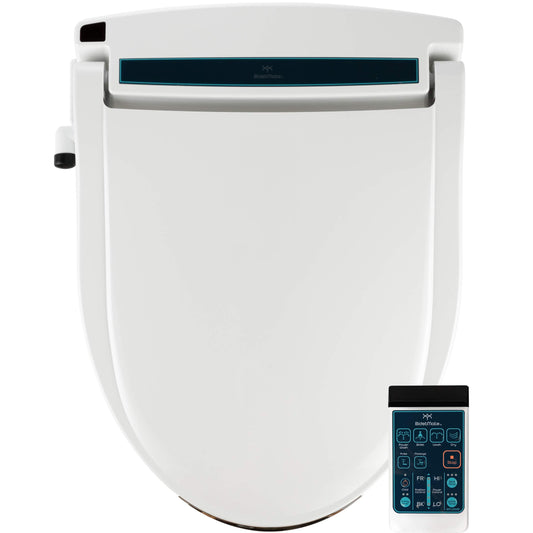 BidetMate 2000 Series Electric Bidet Heated Smart Toilet Seat with Unlimited Water, Side Control Panel, Deodorizer, and Warm Air Dryer - Adjustable Self-Cleaning Fits Round Toilets