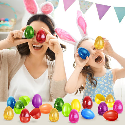 SpringFlower 12 Pack Prefilled Easter Eggs With Squeeze Toys, Easter Basket Stuffers for Kids Toddlers, Stress Relief Toys For Easter Party Favors, Easter Gifts For Kids, Filled Easter Egg For Kids