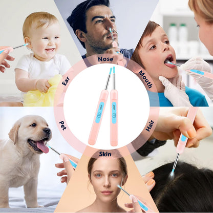 Joygift Ear Wax Removal Kit with Camera,1080P Earpick,with IP67 Waterproof Lens,6 LED Lights,8Pcs Ear Care Kit for Daily Use,Wireless Visual Ear Scoop Tool for Android and iPhone Tablets,Pink