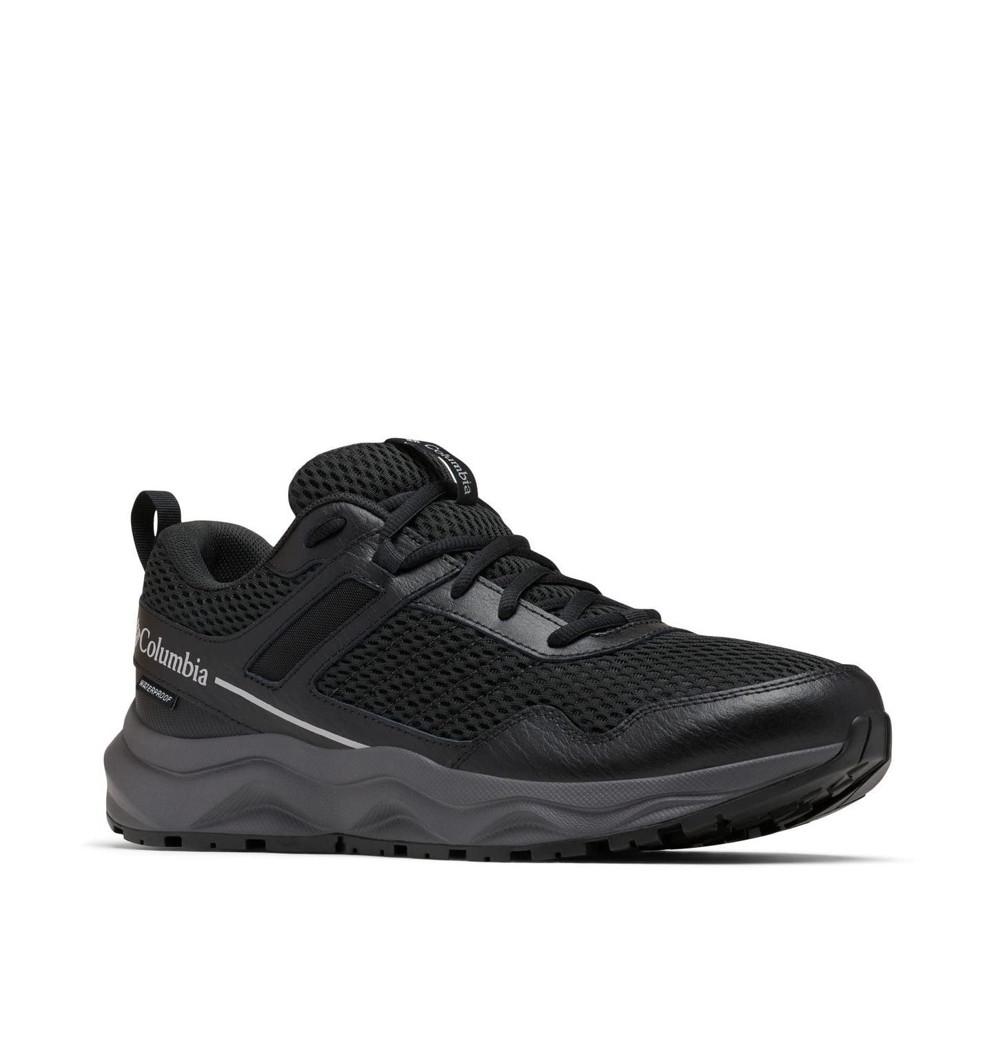 Columbia Mens Plateau Waterproof Hiking Shoe, Black/Steam, 10.5 US