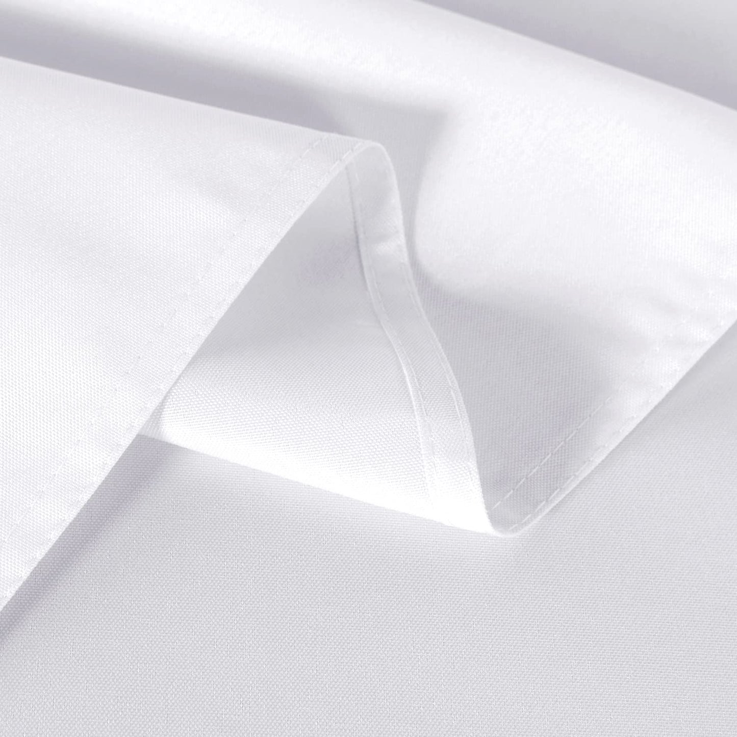 sancua 8 Pack White Tablecloth 60 x 102 Inch, Rectangle Table Cloth for 6 Feet Table - Stain and Wrinkle Resistant Washable Polyester Table Cover for Dining Table, Buffet Parties and Camping