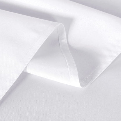 sancua 8 Pack White Tablecloth 60 x 102 Inch, Rectangle Table Cloth for 6 Feet Table - Stain and Wrinkle Resistant Washable Polyester Table Cover for Dining Table, Buffet Parties and Camping