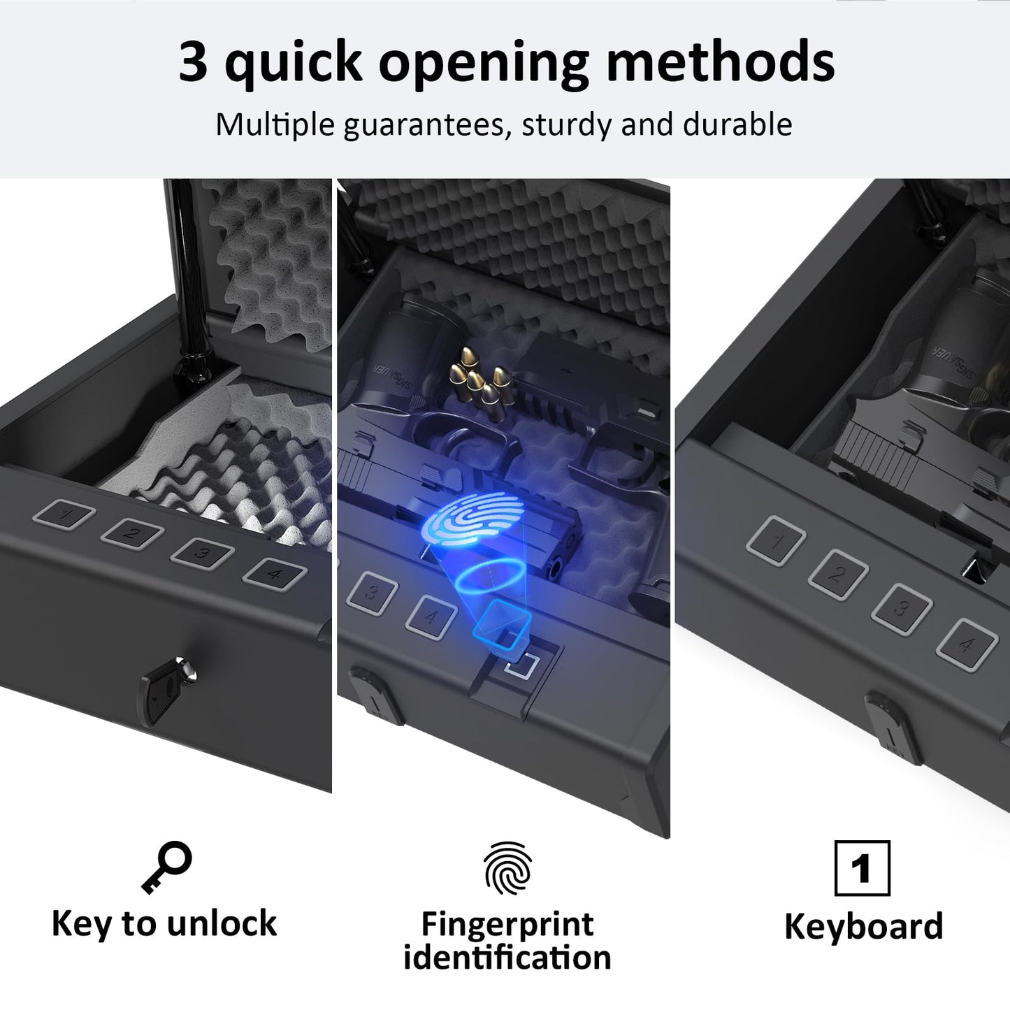 UPDATE: This Code Has Expired! HARDROCK gun safe for handgun, biometric gun safes for Pistol，fingerprint gun safe for Handgun,Quick-Access，Ammunition Storage Security lock box for Home nightstand bedside