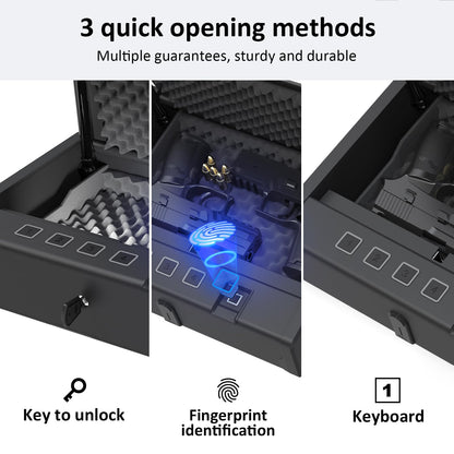 UPDATE: This Code Has Expired! HARDROCK gun safe for handgun, biometric gun safes for Pistol，fingerprint gun safe for Handgun,Quick-Access，Ammunition Storage Security lock box for Home nightstand bedside