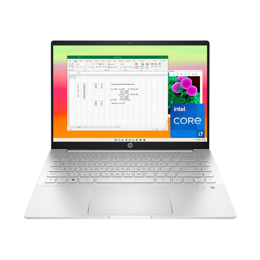 HP Pavilion Plus 14 inch Laptop, 2.8K OLED Display, 13th Generation Intel Core i7-1355U, 16 GB RAM, 1 TB SSD, NVIDIA GeForce RTX 2050 Graphics, Windows 11 Pro, 14-eh1299nr (2023)
